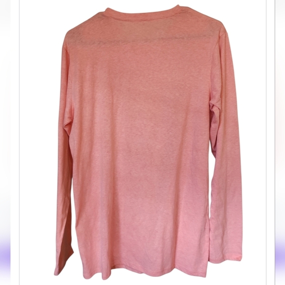 Rural King Women Chickens Never Broke My Heart Long Sleeve Graphic T-Shirt Pink - Picture 2 of 4